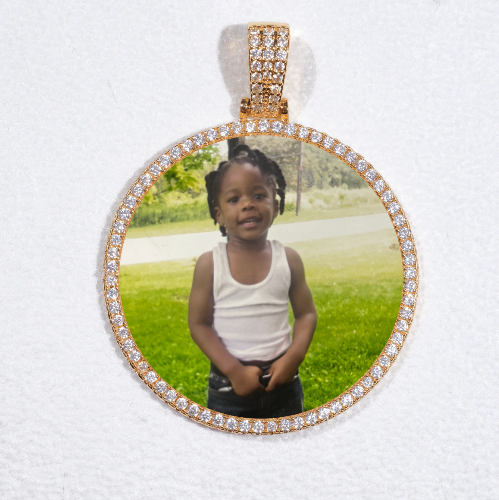 MEDIUM 3D CIRCLE CUSTOM PICTURE PENDANT