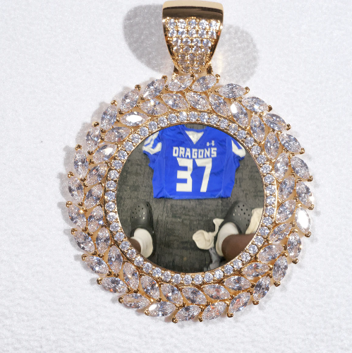 Large 3D Wheat Ear Custom Picture Pendant