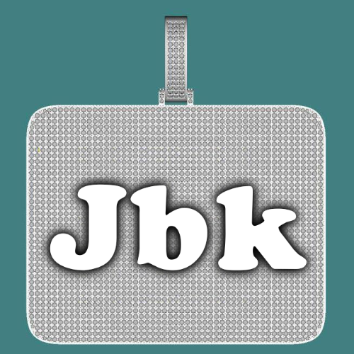 CUSTOM LETTER NECKLACE 3D BIG SQUARE
