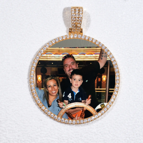 MEDIUM 3D CIRCLE CUSTOM PICTURE PENDANT