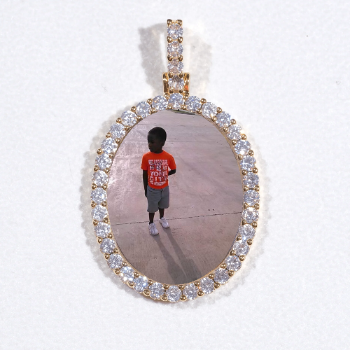 3D Oval Custom Picture Pendant