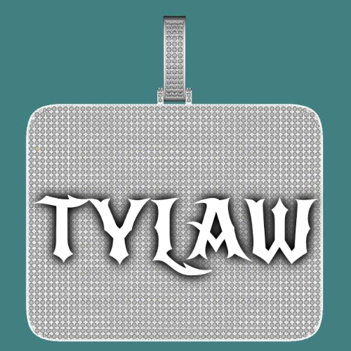 CUSTOM LETTER NECKLACE 3D BIG SQUARE