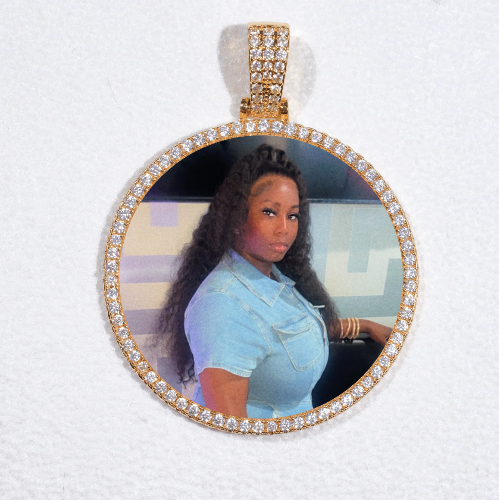MEDIUM 3D CIRCLE CUSTOM PICTURE PENDANT