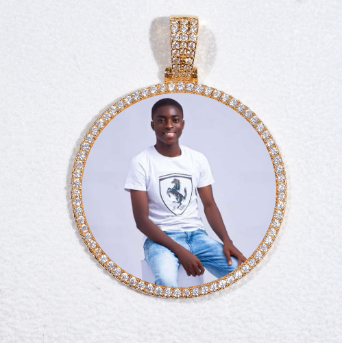 MEDIUM 3D CIRCLE CUSTOM PICTURE PENDANT
