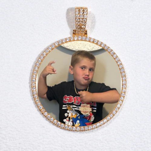 MEDIUM 3D CIRCLE CUSTOM PICTURE PENDANT