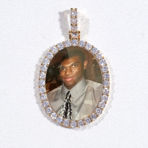 3D Oval Custom Picture Pendant