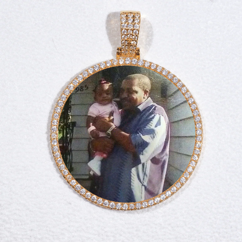 MEDIUM 3D CIRCLE CUSTOM PICTURE PENDANT