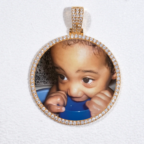 MEDIUM 3D CIRCLE CUSTOM PICTURE PENDANT