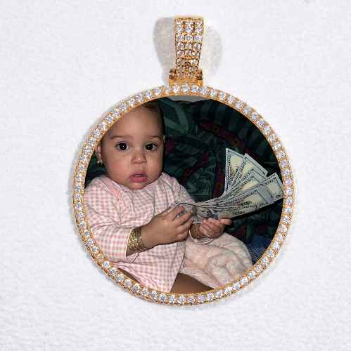 MEDIUM 3D CIRCLE CUSTOM PICTURE PENDANT