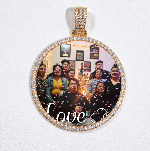 MEDIUM 3D CIRCLE CUSTOM PICTURE PENDANT