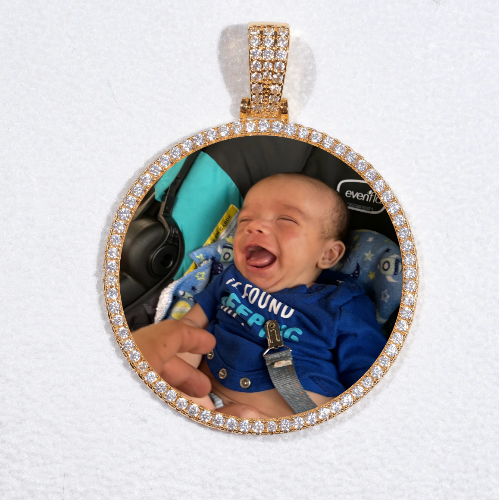 MEDIUM 3D CIRCLE CUSTOM PICTURE PENDANT
