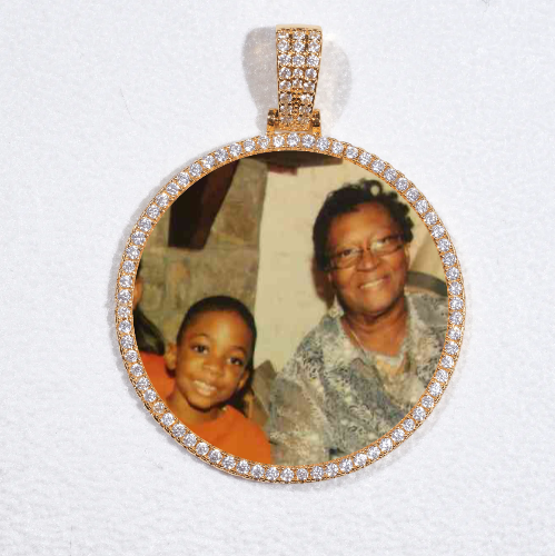 MEDIUM 3D CIRCLE CUSTOM PICTURE PENDANT