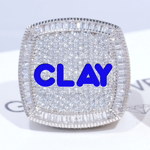 CUSTOM LETTER 3D ICED RING