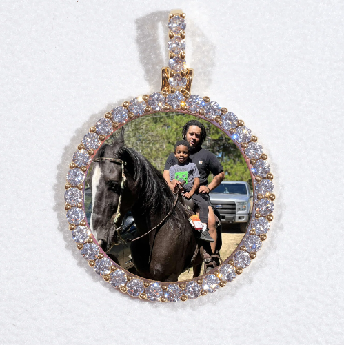 3D CIRCLE CUSTOM PICTURE PENDANT SMALL SIZE