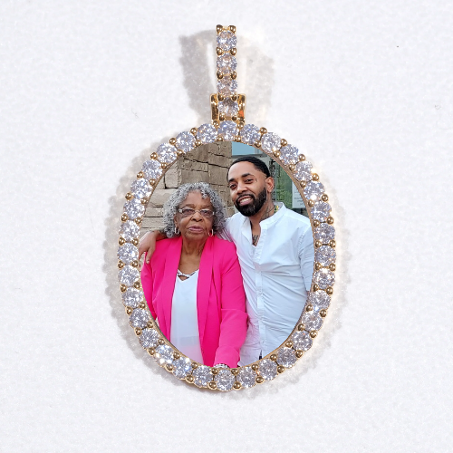 3D Oval Custom Picture Pendant