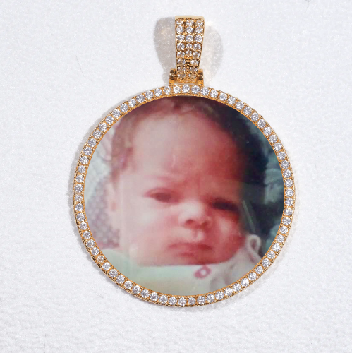 MEDIUM 3D CIRCLE CUSTOM PICTURE PENDANT
