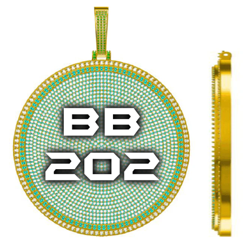 CUSTOM LETTER NECKLACE 3D BIG DISC