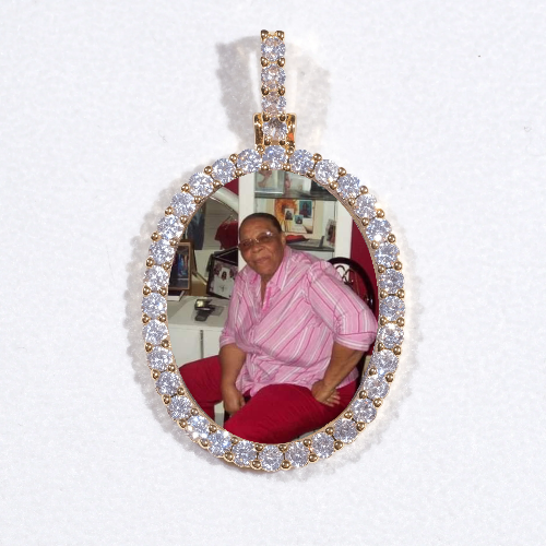3D Oval Custom Picture Pendant