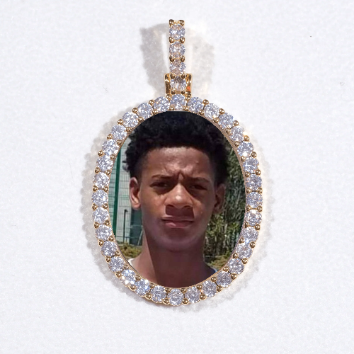 3D Oval Custom Picture Pendant