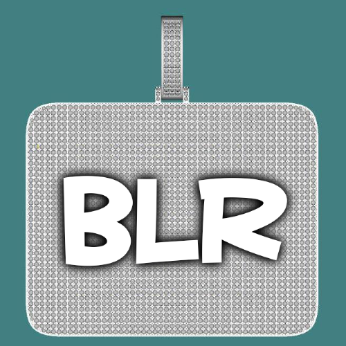 CUSTOM LETTER NECKLACE 3D BIG SQUARE