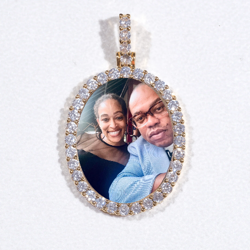 3D Oval Custom Picture Pendant