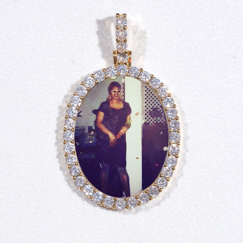 3D Oval Custom Picture Pendant