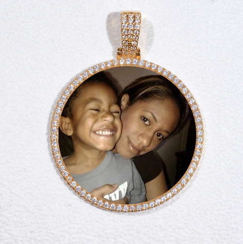 MEDIUM 3D CIRCLE CUSTOM PICTURE PENDANT