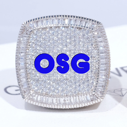 CUSTOM LETTER 3D ICED RING