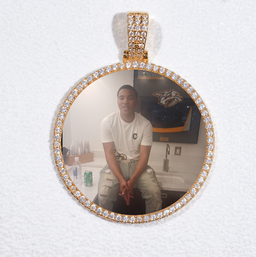 MEDIUM 3D CIRCLE CUSTOM PICTURE PENDANT