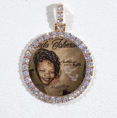 3D CIRCLE CUSTOM PICTURE PENDANT SMALL SIZE