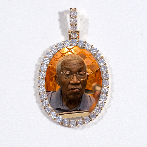 3D Oval Custom Picture Pendant