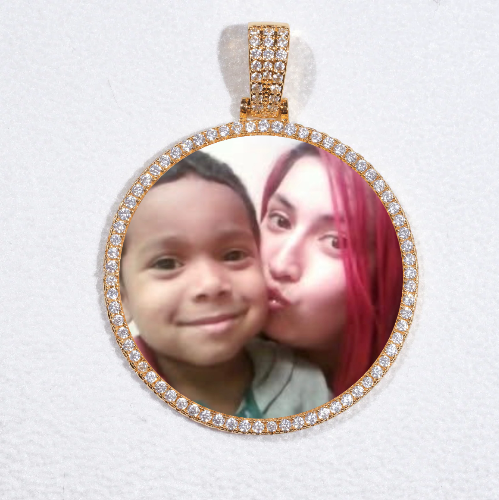 MEDIUM 3D CIRCLE CUSTOM PICTURE PENDANT