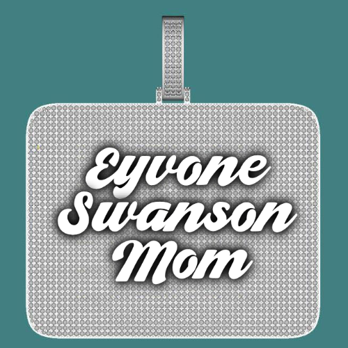 CUSTOM LETTER NECKLACE 3D BIG SQUARE