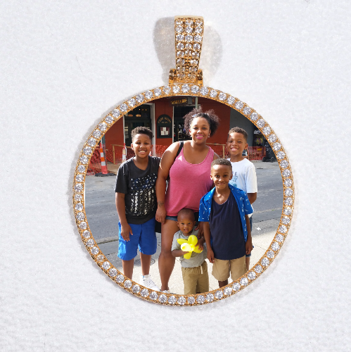 MEDIUM 3D CIRCLE CUSTOM PICTURE PENDANT