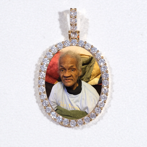 3D Oval Custom Picture Pendant