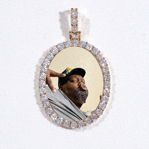 3D Oval Custom Picture Pendant