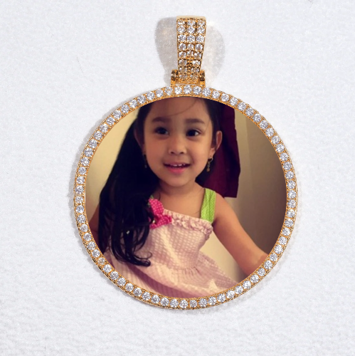 MEDIUM 3D CIRCLE CUSTOM PICTURE PENDANT