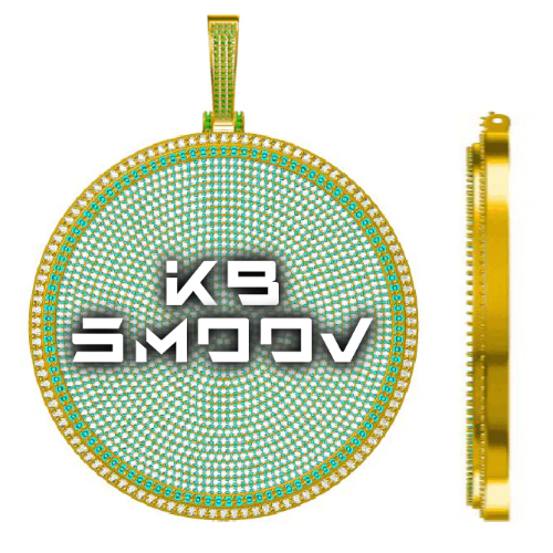 CUSTOM LETTER NECKLACE 3D BIG DISC