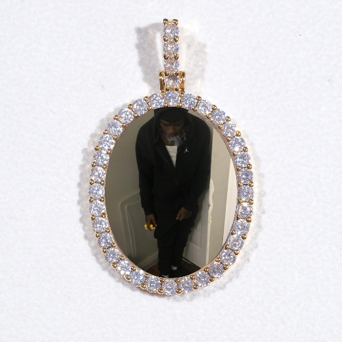 3D Oval Custom Picture Pendant