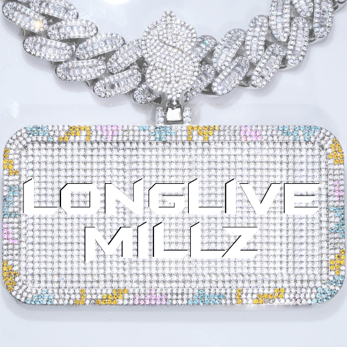 CUSTOM LETTER NECKLACE 3D COLORFUL SQUARE