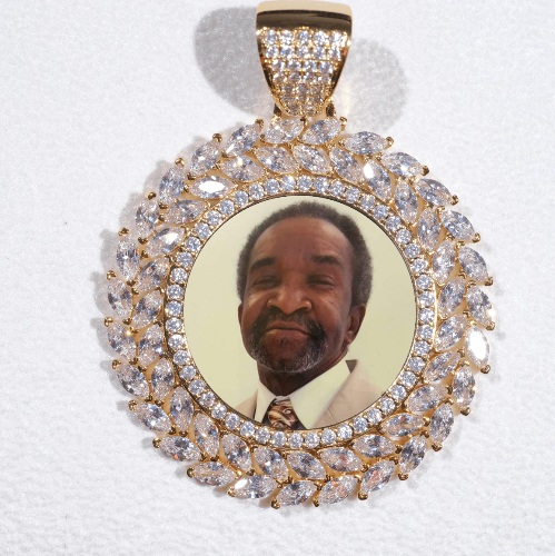 Large 3D Wheat Ear Custom Picture Pendant