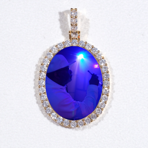 3D Oval Custom Picture Pendant
