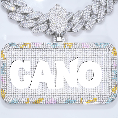 CUSTOM LETTER NECKLACE 3D COLORFUL SQUARE