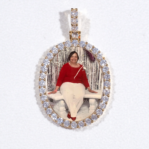 3D Oval Custom Picture Pendant