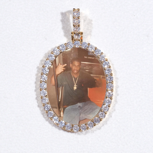 3D Oval Custom Picture Pendant
