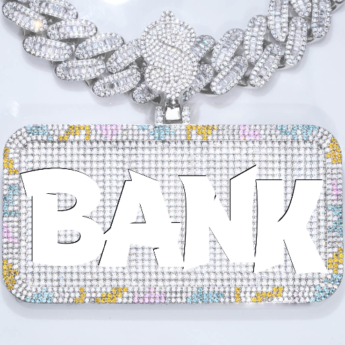 CUSTOM LETTER NECKLACE 3D COLORFUL SQUARE
