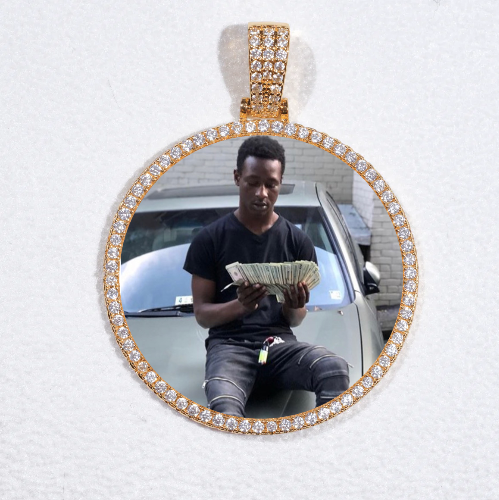 MEDIUM 3D CIRCLE CUSTOM PICTURE PENDANT