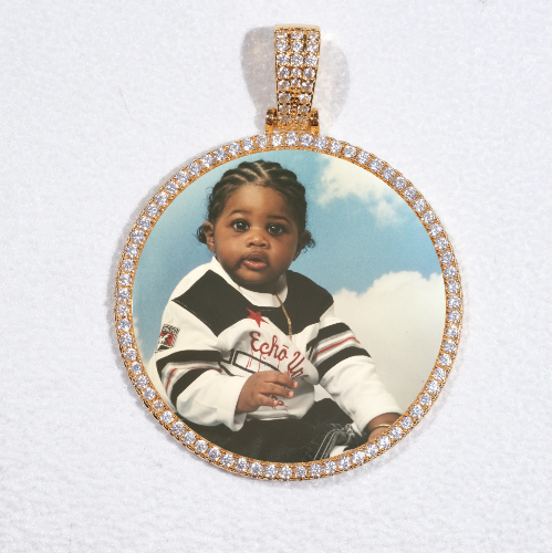 MEDIUM 3D CIRCLE CUSTOM PICTURE PENDANT