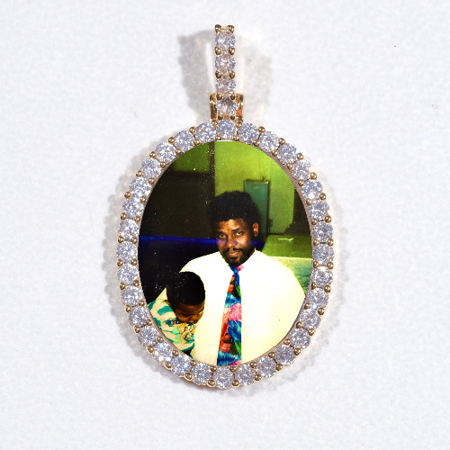 3D Oval Custom Picture Pendant