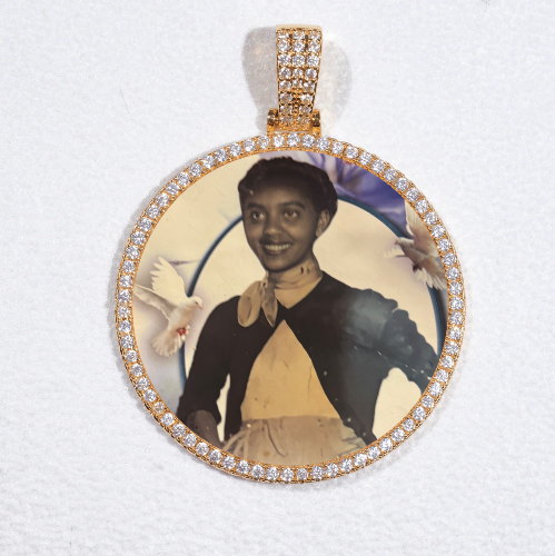 MEDIUM 3D CIRCLE CUSTOM PICTURE PENDANT